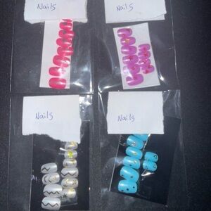 Nails at Play Assorted Press-On Nail Sets in Pink, Purple, White, Blue